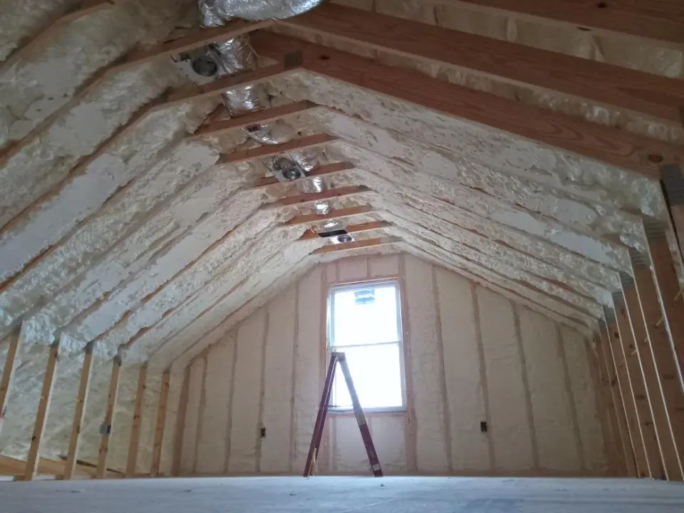 Spray foam roofing application for Crawl Space Insulation project in Balm